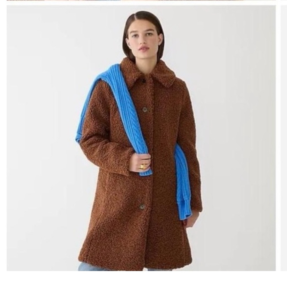 NWT J.Crew Women’s Teddy Sherpa Coat Size XXS